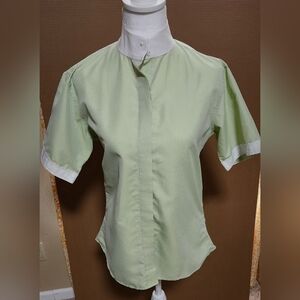 Royal Highnesd Collection Equstrian Green/ White Dress Shirt with Classic Collar